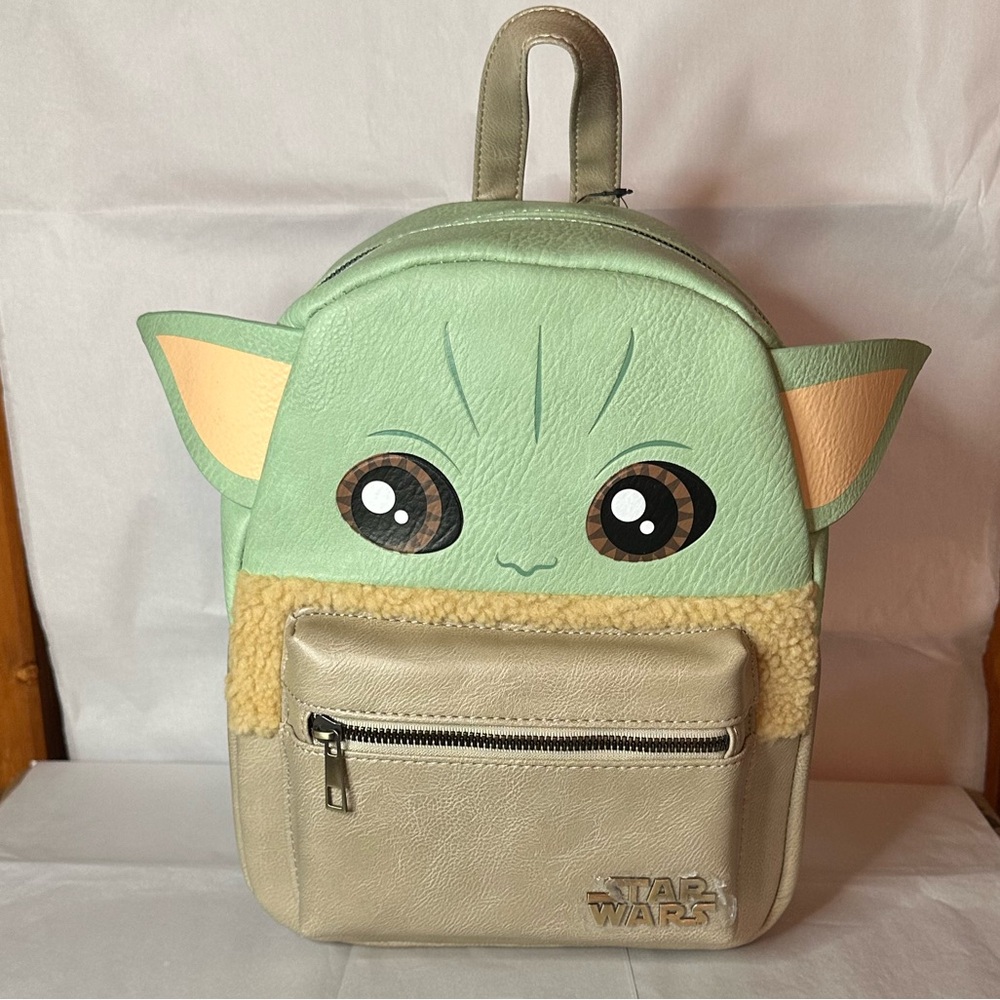 Star Wars the Mandalorian Grogu Mini Faux Leather Backpack - New With Tags